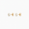 Button Pearl Stud Earrings