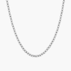 Anchor Chain Necklace in silver finish